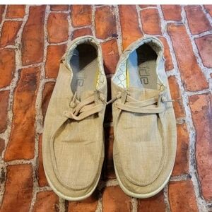 Hey Dude Wendy Sparkling Rose Gold Womens Slip On Shoes Sz 11 Guc Normal Wear